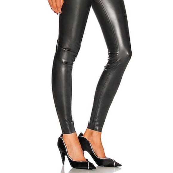 Saint Laurent Black Latex Leggings - Picture 1 of 11